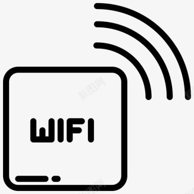 Wifi路由器设备7线性图标图标
