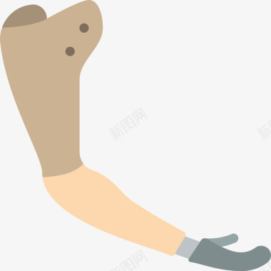 假肢假肢4扁平图标图标