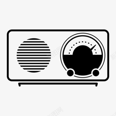 收音机古董舞蹈图标图标
