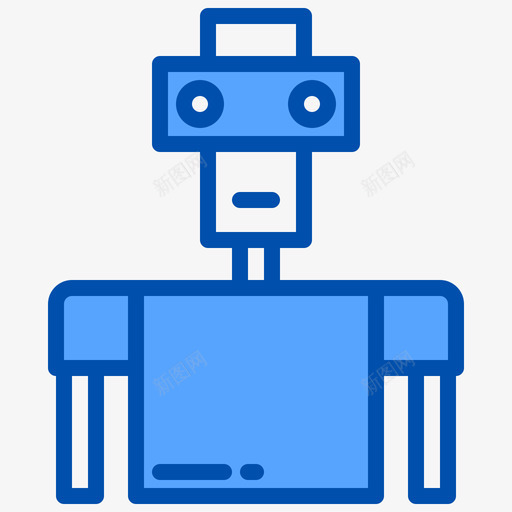机器人ai9蓝色图标svg_新图网 https://ixintu.com ai 机器人 蓝色