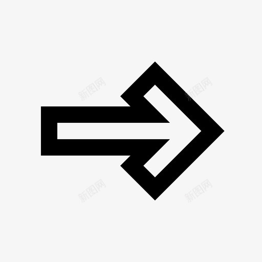 箭头方向右图标svg_新图网 https://ixintu.com 常用 方向 箭头 轮廓