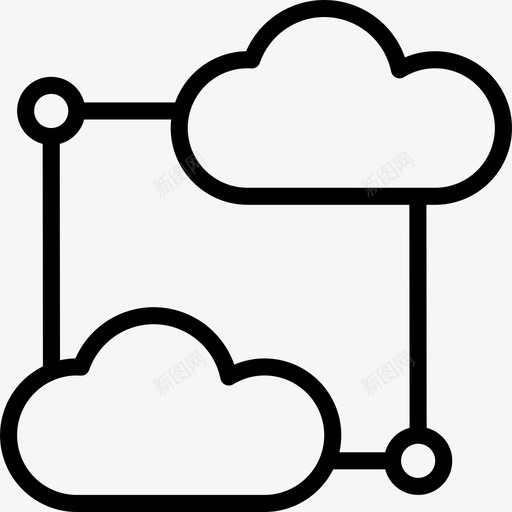 云计算数据和网络管理1线性图标svg_新图网 https://ixintu.com 云计算 数据 线性 网络管理