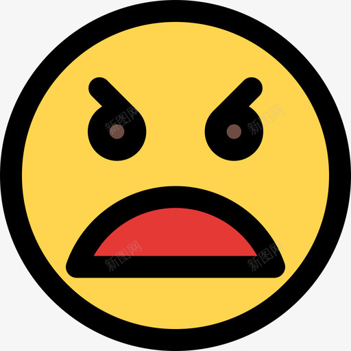 愤怒笑脸和人1线性颜色图标svg_新图网 https://ixintu.com 愤怒 笑脸和人1 线性颜色