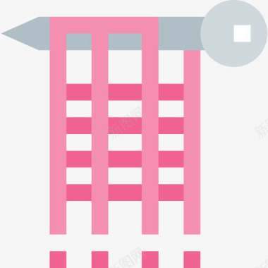 针织针缝纫织物扁平图标图标