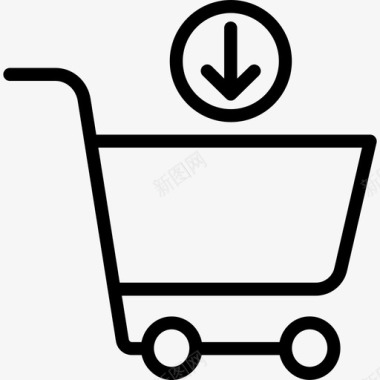 购物车电子商务92线性图标图标