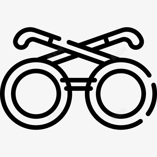 眼镜时尚6直线型图标svg_新图网 https://ixintu.com 时尚设计6 直线型 眼镜