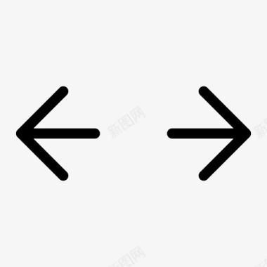 左箭头和右箭头展开扩展图标图标