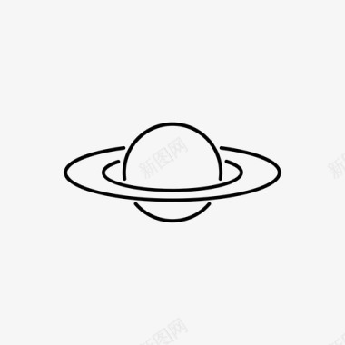 土星行星光环图标图标