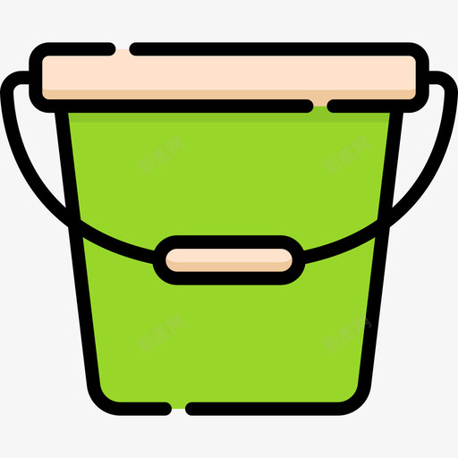 水桶家居用品15线型颜色图标svg_新图网 https://ixintu.com 家居用品15 水桶 线型颜色