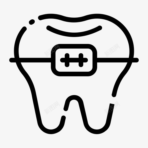 牙套牙齿护理牙医图标svg_新图网 https://ixintu.com 护理 正畸 牙医 牙套 牙齿