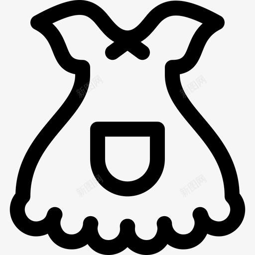 连衣裙夏装6直线型图标svg_新图网 https://ixintu.com 夏装 直线 线型 连衣裙