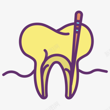 牙齿牙齿40线形颜色图标图标