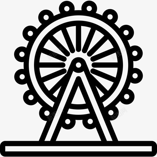 伦敦眼英国直系图标svg_新图网 https://ixintu.com 伦敦 直系 英国