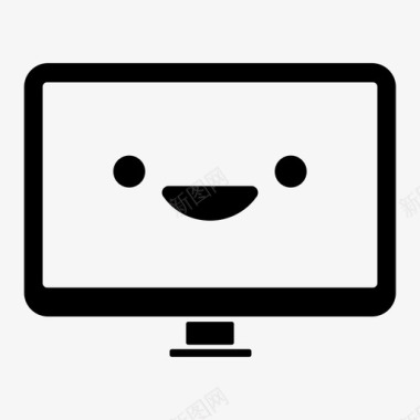 快乐电脑台式机kawaii图标图标