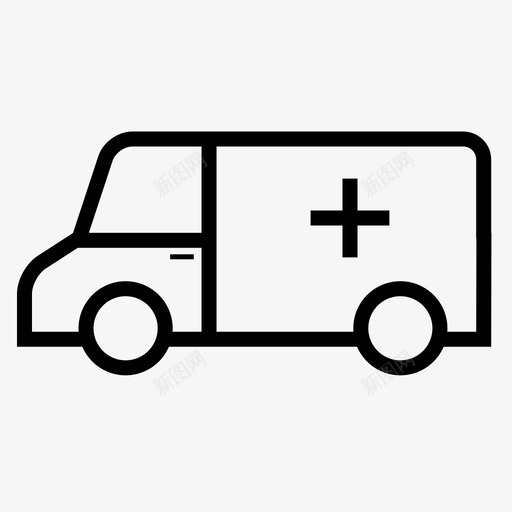 救护车医疗车交通工具图标svg_新图网 https://ixintu.com 交通工具 医疗 救护车 车辆 运输