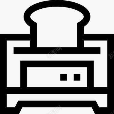 烤面包机家庭和生活17直系图标图标