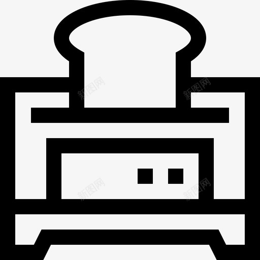 烤面包机家庭和生活17直系图标svg_新图网 https://ixintu.com 家庭 烤面包 生活 直系 面包机