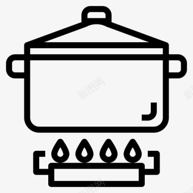 锅厨房91线性图标图标