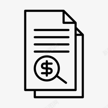 发票美元财务图标图标