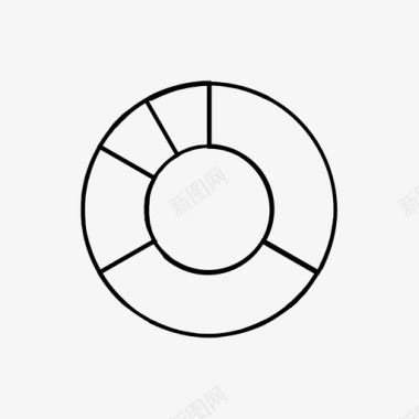甜甜圈饼图数据可视化饼图图标图标