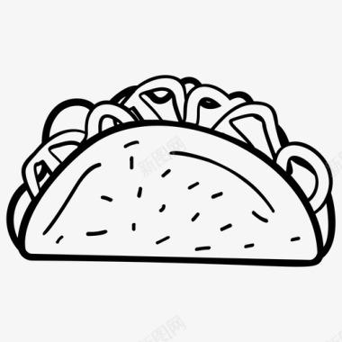 玉米饼卷食物墨西哥菜图标图标
