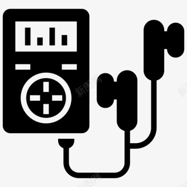 便携式音乐播放器音频音乐ipod图标图标