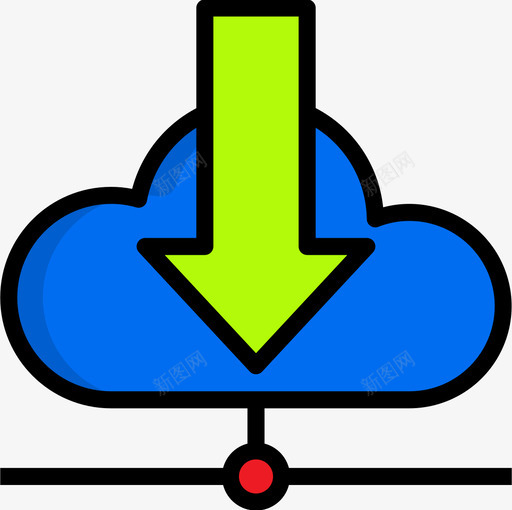 云数据和网络管理4线性颜色图标svg_新图网 https://ixintu.com 云 数据和网络管理4 线性颜色