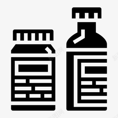 药丸瓶子医疗保健图标图标