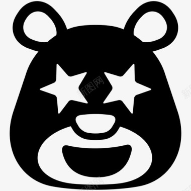兴奋熊表情图标图标
