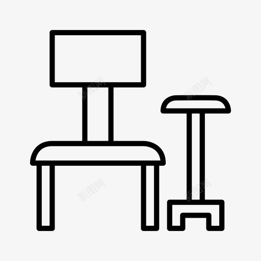 椅子餐桌家具图标svg_新图网 https://ixintu.com 书房 家 家具 椅子 餐桌