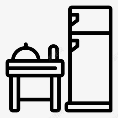 冰箱厨师食物图标图标