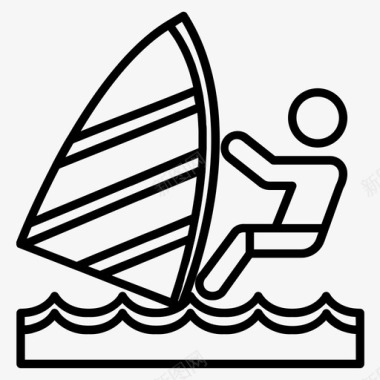 风帆冲浪板极限图标图标