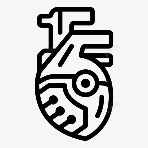 心脏人工心脏医学图标svg_新图网 https://ixintu.com 人工心脏 人造器官 医学 器官 心脏 技术 移植