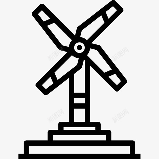 风力涡轮机能源44线性图标svg_新图网 https://ixintu.com 涡轮机 线性 能源 风力