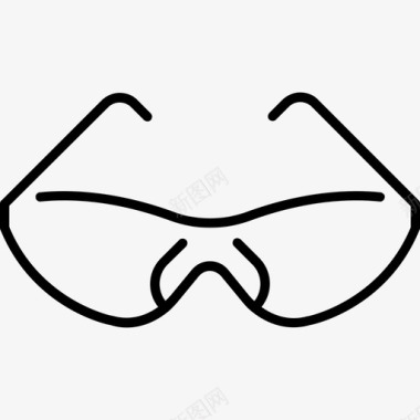 眼镜配件护目镜图标图标