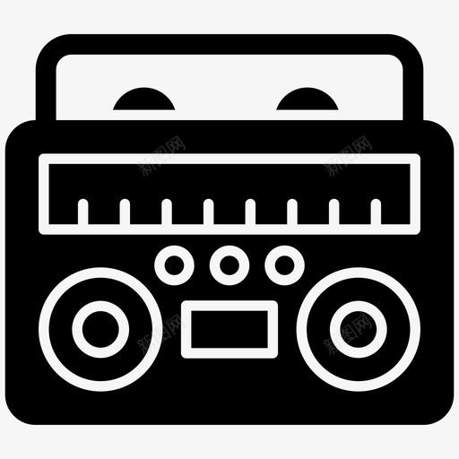 录音机卡式录音机磁带机图标svg_新图网 https://ixintu.com 卡式 图标 字形 录音机 技术 现代 磁带机