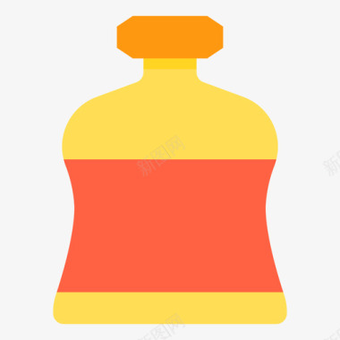威士忌瓶子和容器3平的图标图标