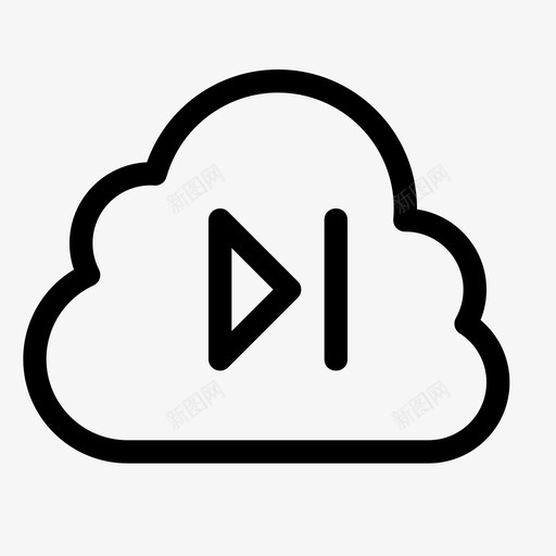云跳过转发下一步图标svg_新图网 https://ixintu.com 下一步 存储 数据 联机 跳过 转发