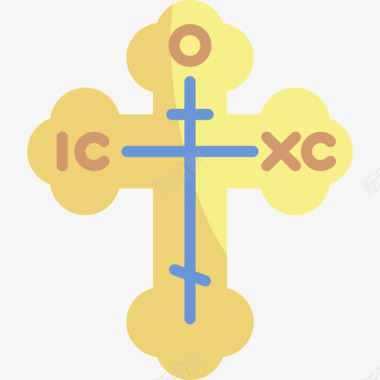 东正教十字架俄罗斯17扁平图标图标