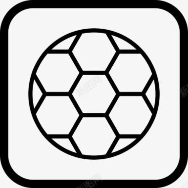 足球运动体育和游戏图标图标