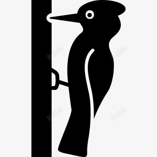 啄木鸟动物喙图标svg_新图网 https://ixintu.com 动物 可爱 啄木鸟 图标