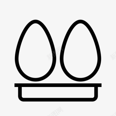 鸡蛋鸡肉蛋壳图标图标