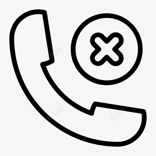 拒绝呼叫联系人图标svg_新图网 https://ixintu.com 呼叫 图标 大纲 拒绝 活动 电话 联系人 设置 错误