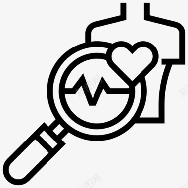 检查健康心脏图标图标