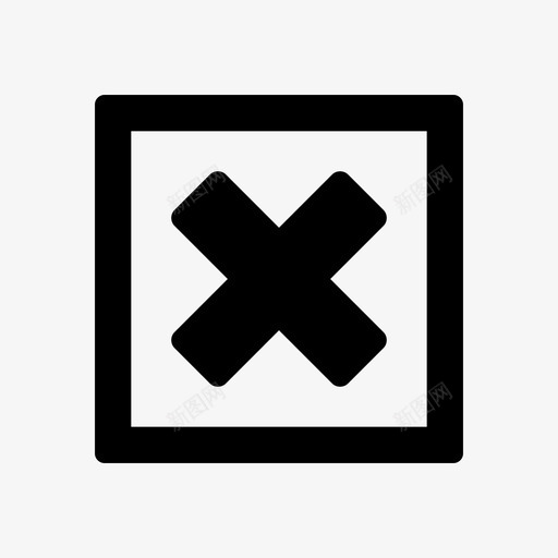 字母x按钮取消图标svg_新图网 https://ixintu.com 取消 字母 形状 按钮 界面 符号
