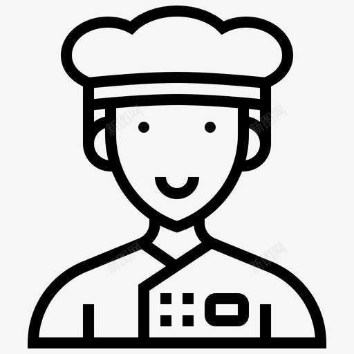 厨师职业男性直系图标svg_新图网 https://ixintu.com 厨师 男性 直系 职业