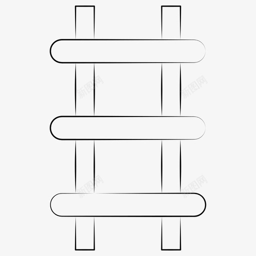 梯子向上手绘结构图标svg_新图网 https://ixintu.com 向上 手绘 梯子 结构