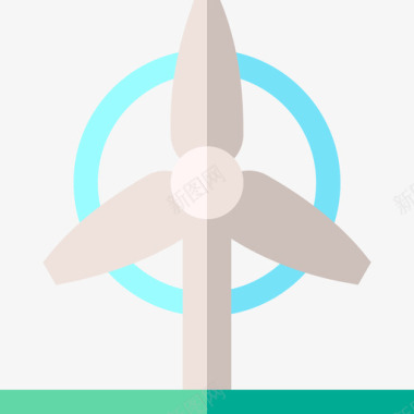 风力涡轮机气候变化9扁平图标图标