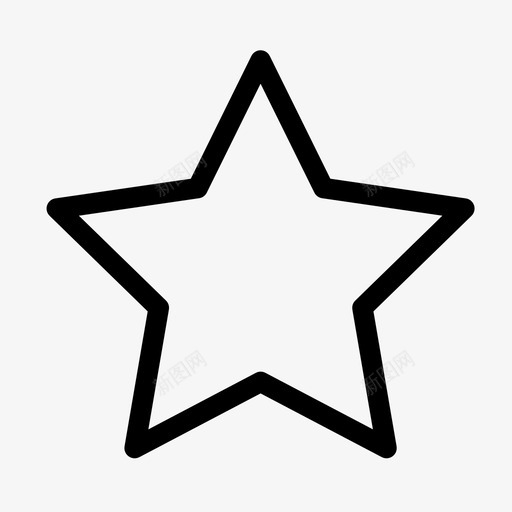 星星最爱细线条图标svg_新图网 https://ixintu.com 星星 最爱 细线条