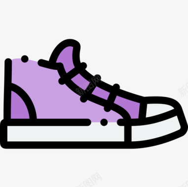运动鞋时尚22线性颜色图标图标
